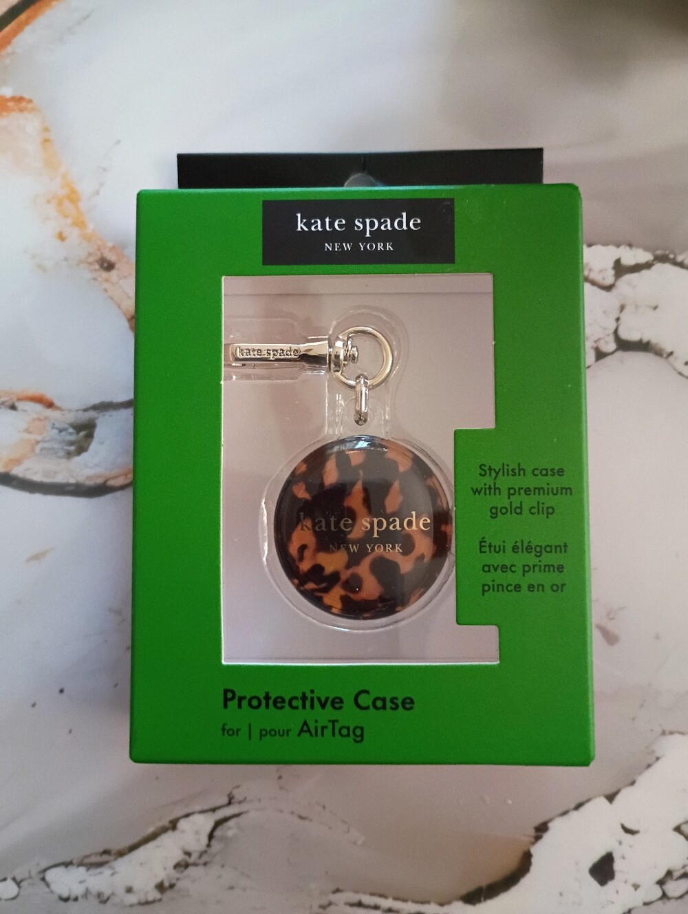 Kate Spade New York AirTag Protective Case - Tortoise: TPU Flexi